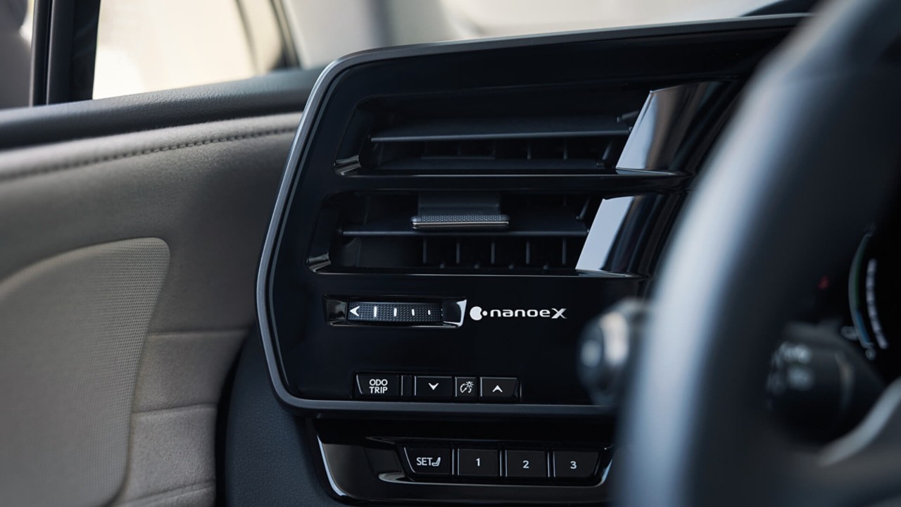 Close-up of Nanoe™ X air purifier in the Lexus RX